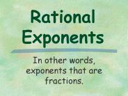 Rational Exponents