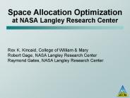 Space Allocation Optimization at NASA Langley Research Center