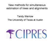 New methods for simultaneous estimation of trees and alignments