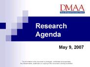 Research Agenda
