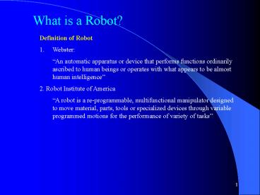 What is a Robot