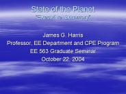 State of the Planet 