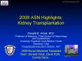 2008 ASN Highlights: Kidney Transplantation PowerPoint PPT Presentation