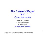 The Reverend Bayes and Solar Neutrinos