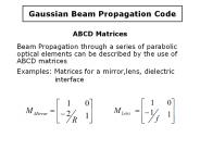 Gaussian Beam Propagation Code