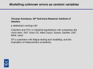 Modelling unknown errors as random variables