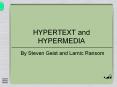 HYPERTEXT and HYPERMEDIA PowerPoint PPT Presentation
