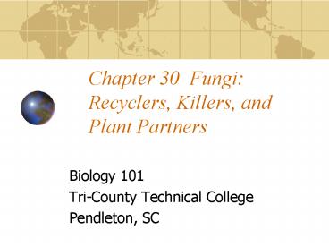Chapter 30 Fungi: Recyclers, Killers, and Plant Partners