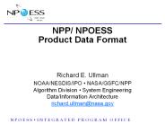 NPP/ NPOESS Product Data Format