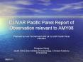 CLIVAR Pacific Panel Report of Observation relevant to AMY08 PowerPoint PPT Presentation