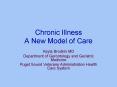 Chronic Illness A New Model of Care PowerPoint PPT Presentation