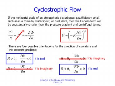 Dynamics of the Oceans and Atmosphere 11:670:324