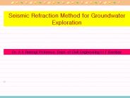 Seismic Refraction Method for Groundwater Exploration
