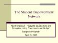 The Student Empowerment Network PowerPoint PPT Presentation