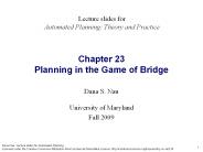 Chapter 23 Planning in the Game of Bridge