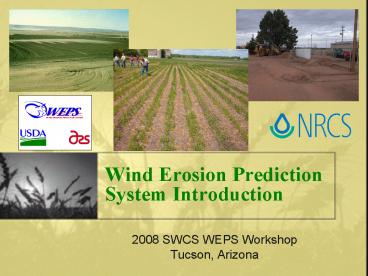Wind Erosion Prediction System Introduction