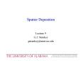Sputter Deposition PowerPoint PPT Presentation