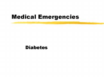 Medical Emergencies