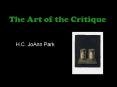 The Art of the Critique PowerPoint PPT Presentation