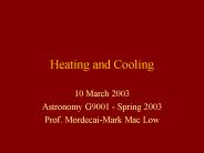 Heating and Cooling