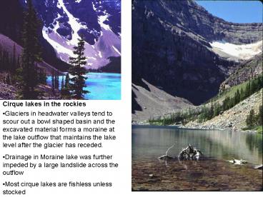 Cirque lakes in the rockies