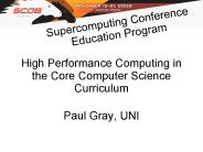Supercomputing Conference Education Program