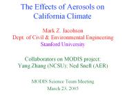 The Effects of Aerosols on California Climate