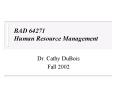 BAD 64271 Human Resource Management PowerPoint PPT Presentation