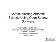 Communicating Antarctic Science Using Open Source Software
