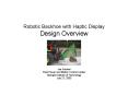Robotic Backhoe with Haptic Display Design Overview PowerPoint PPT Presentation