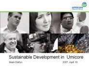 Sustainable Development in Umicore