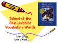 Island of the Blue Dolphins Vocabulary Words PowerPoint PPT Presentation