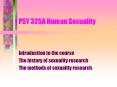 PSY 325A Human Sexuality PowerPoint PPT Presentation