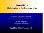 MoWGLI Mathematics in the Semantic Web