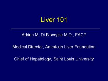 Liver 101