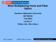 More Multiplexing Facts and Fiber Optics PowerPoint PPT Presentation