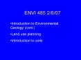 ENVI 485 2607 PowerPoint PPT Presentation