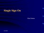 Single Sign On