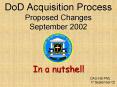 DoD Acquisition Process Proposed Changes September 2002 PowerPoint PPT Presentation