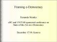 Framing eDemocracy PowerPoint PPT Presentation