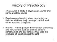 History of Psychology