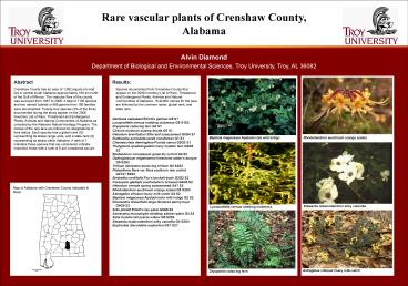 Rare vascular plants of Crenshaw County,