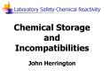 Chemical Storage and Incompatibilities PowerPoint PPT Presentation