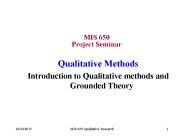 Qualitative Methods