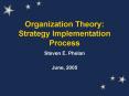 Organization Theory: Strategy Implementation Process PowerPoint PPT Presentation