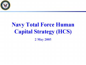 Navy Total Force Human Capital Strategy HCS
