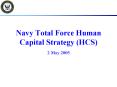 Navy Total Force Human Capital Strategy HCS PowerPoint PPT Presentation