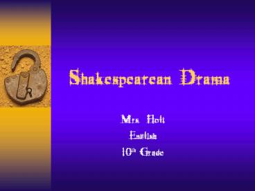 Shakespearean Drama