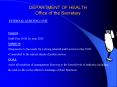DEPARTMENT OF HEALTH Office of the Secretary PowerPoint PPT Presentation