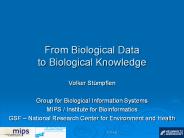 From Biological Data to Biological Knowledge